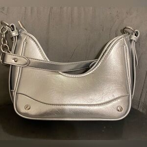 Mini Silver Shoulder Bag